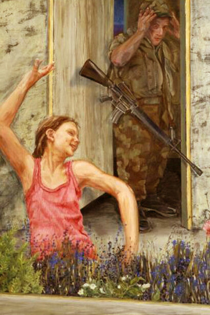 Mira Kliger. Jephthah’s Daughter. Oil on Canvas, 100x100 cm