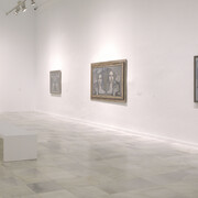 Maruja Mallo, Mask and compass, exhibition view. Courtesy of Museo Nacional Centro de Arte Reina Sofía