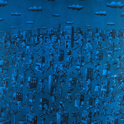 Antonio Seguí, Sueño Azul, 2014. Courtesy of Opera Gallery