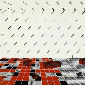 Farah Atassi, Rec Room, 2012, Huile sur toile,
170 x 200 cm