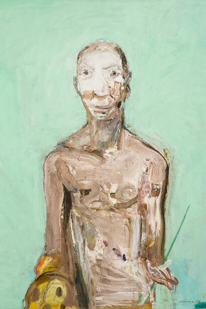 Nathan Oliveira, The painted painter (detail). Courtesy of LewAllen Galleries