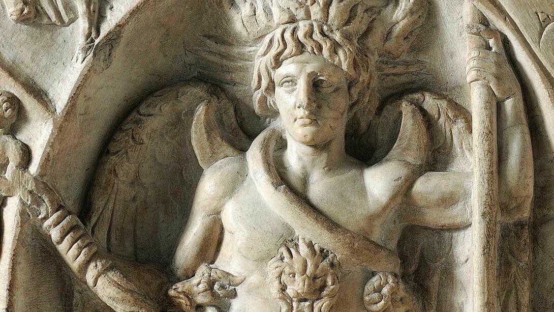 Particolare del rilievo marmoreo del dio Aion - Prima metà del II secolo d.C.