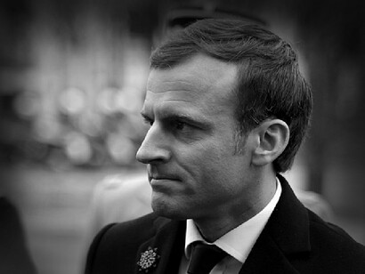 French President Emmanuel Macron during his first visit to Morocco since 2018