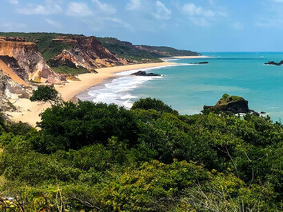 Praia de Tambau em João Pessoa, no litoral da Paraíba, Brasil