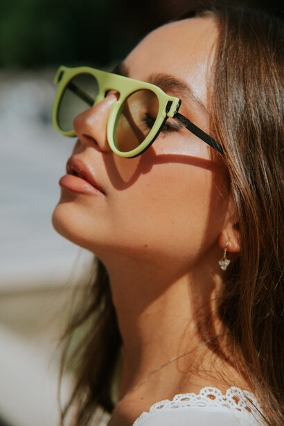 Occhiali da sole Face-off Reverso Black Lime reversibili