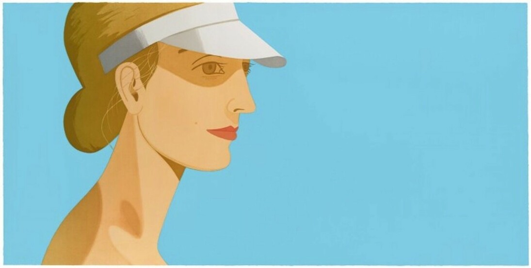 Alex Katz, White Visor, aquatint in 9 colors on Somerset velvet paper, 33.37x67.87 in