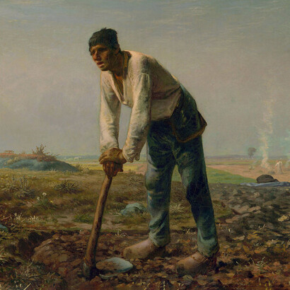 Jean-François Millet, El hombre de la azada, 1860-1862