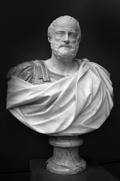 Busto romano de Aristóteles, Galería Uffuzi, Florencia, Italia