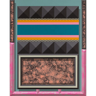 Ben Cove, Stack, 2015, acrylic on panel, 62.5 x 50 cm, Copyright the artist and Peter von Kant