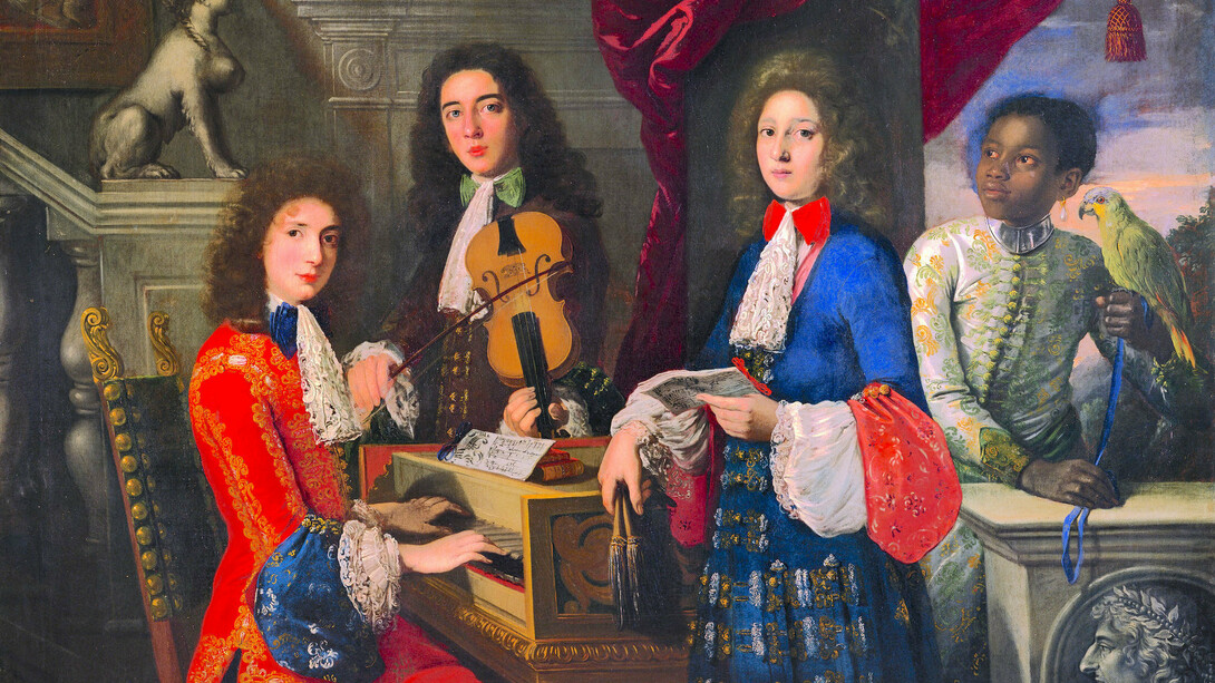 Um retrato grupal de Anton Domenico Gabbiani de músicos da comitiva de Ferdinando de’ Medici na década de 1680