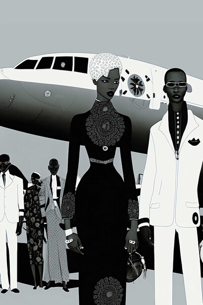 Onome Ekeh, painting on display. Courtesy of the Museum of Modern Art of Buenos Aires
