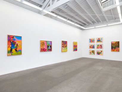 Installation view, Karla Diaz: Insomnia, Luis De Jesus Los Angeles, 2021. Courtesy of Luis De Jesus Los Angeles. Photography by Paul Salveson. © Carla Jay Harris. Courtesy of Luis De Jesus Los Angeles