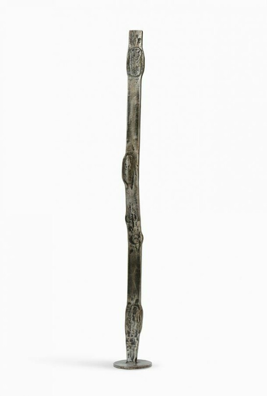 David Smith, Forging V, 1955, Varnished steel, 74 x 8 1/2 inches (188 x 21.6 x 21.6 cm) © The Estate of David Smith/Licensed by VAGA, New York. Courtesy Gagosian Gallery. Photography by Robert McKeever