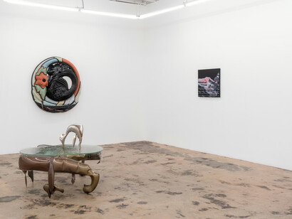 Oh de Laval, Hilliary Gabryel, made by Astronauts, Dripped, exhibition view. Courtesy of Nina Johnson  