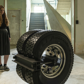 Wunderkammer, 2018, Wood, metal, glass, polyester, 217 x 120 x 40 cm. Exhibiton view ‘Kids, cabinets, pictures and ponds’ - Galleria Continua / Les Moulins, May 2018. Courtesy the artist and Galleria Continua, San Gimignano / Beijing / Les Moulins / Habana. Photo by Oak Taylor-Smith