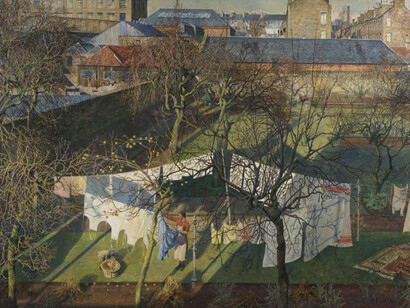 A City Garden, 1940, by James McIntosh Patrick. James McIntosh Patrick, A City Garden, 1940 © The artist's estate / Bridgeman Images.