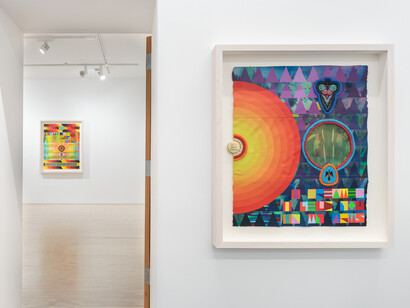 Jeffrey Gibson, Once More With Feeling, 2023, installation view. Courtesy the artist and Jessica Silverman, San Francisco