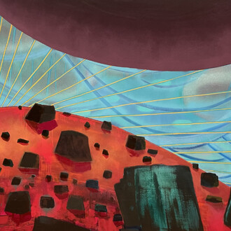 Sue McNally, Little round top, PA (detail), 2024. Courtesy of Jennifer Baahng Gallery