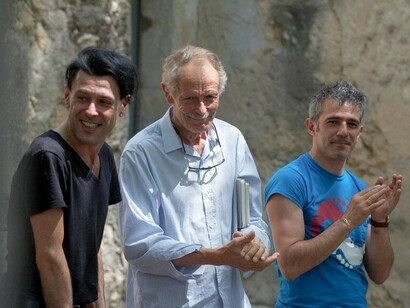 Con Erri De Luca e Ezio Bosso, ospiti del festival Time in Jazz di cui  Paolo Fresu è il direttore artistico © Daniele Franchi