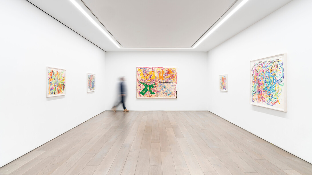 Nancy Graves, Moonwater, exhibition view. Courtesy of Galleries Perrotin