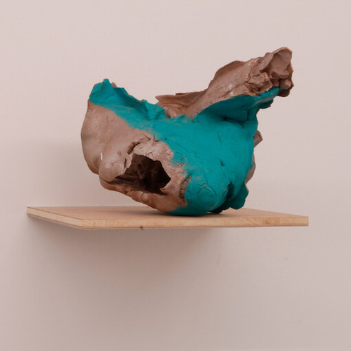 Felix Schramm, Head, 2009, resin and pigment, 26 x 31 x 20 cm