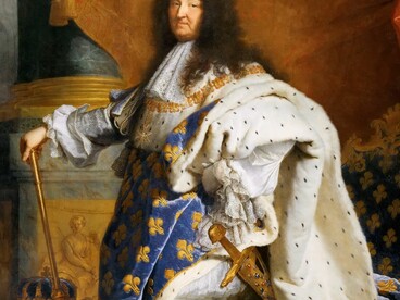 Il re francese Luigi XIV fu indirettamente collegato alla nascita della Bank of England perché le guerre contro la Francia spinsero l’Inghilterra a creare un sistema stabile di finanziamento statale. Hyacinthe Rigaud, Ritratto di Luigi IV di Francia, 1701, dettaglio, Louvre, Parigi, Francia
