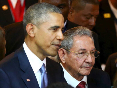 Barack Obama y Raúl Castro
