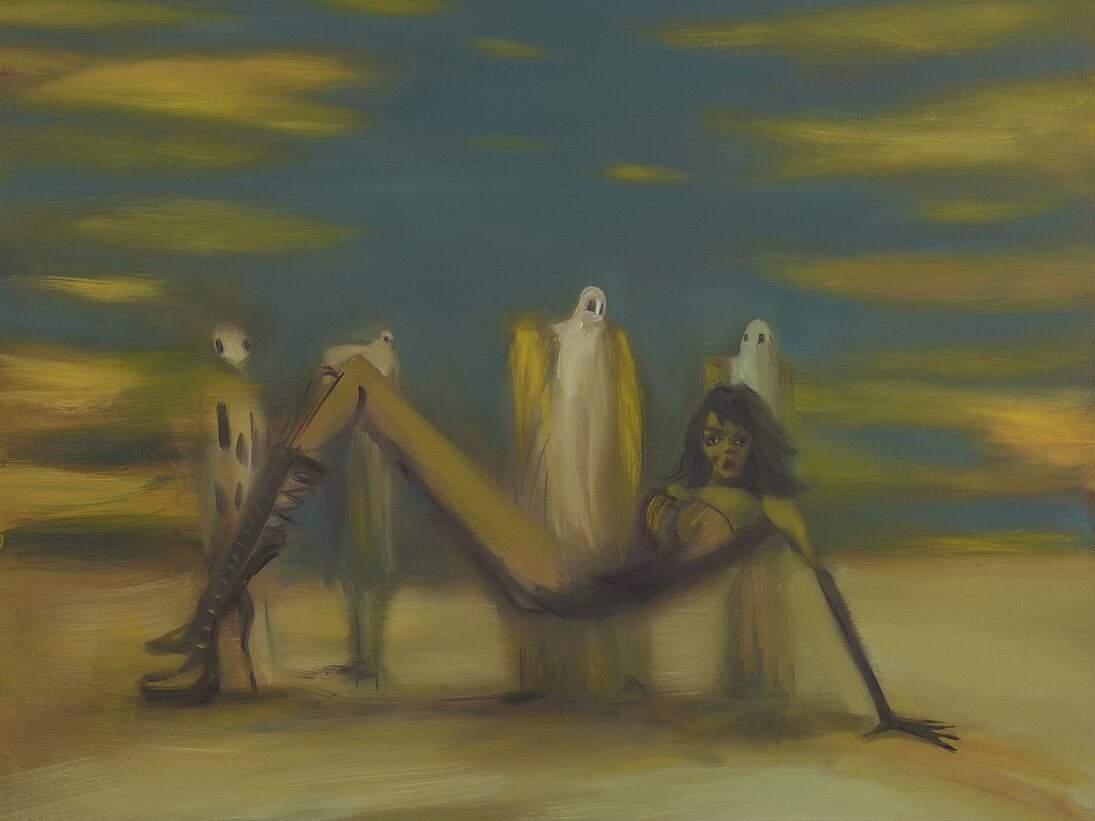 Moyna Flannigan, Play 2015, oil on linen, 35 1/2 x 43 1/4 in /
90 x 110 cm
