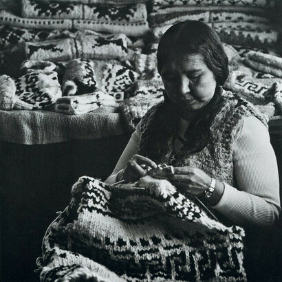 Cowichan Knitters and Salish Weavers, source Old Chum