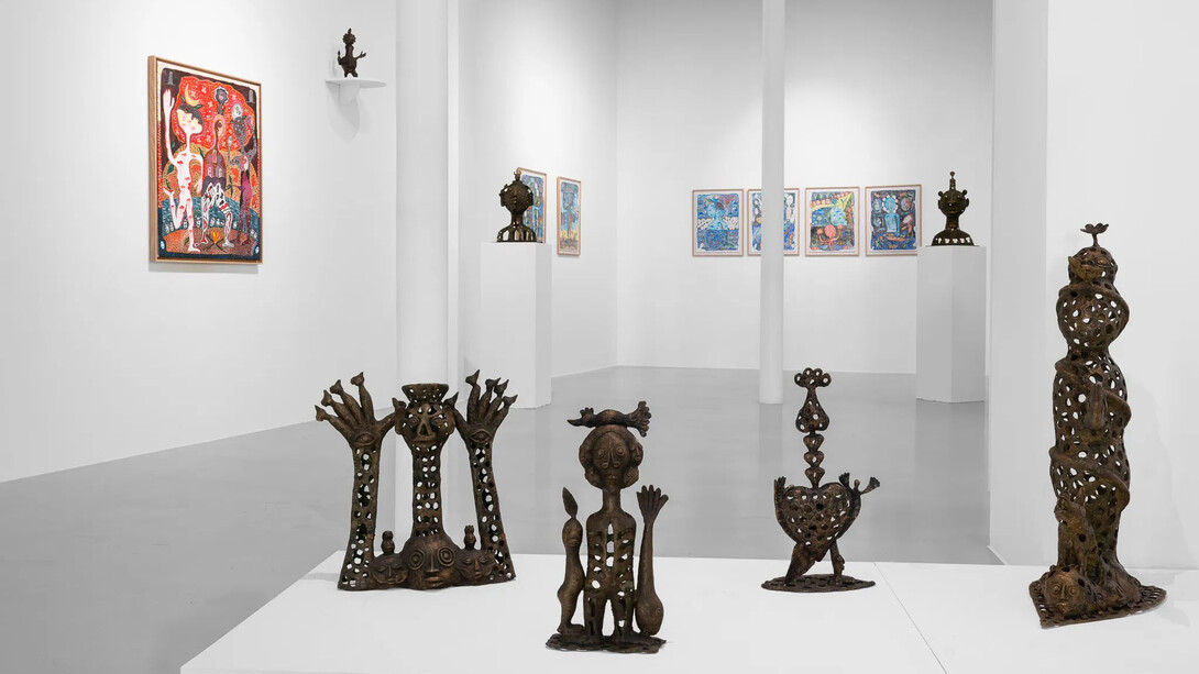 Hervé Yamguen, Nos géographies intimes (Our intimate geographies), exhibition view. Courtesy of Afikaris Gallery