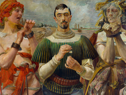 Jacek Malczewski, Polnischer Hamlet. Bildnis des Grafen Aleksander Wielopolski, 1903
