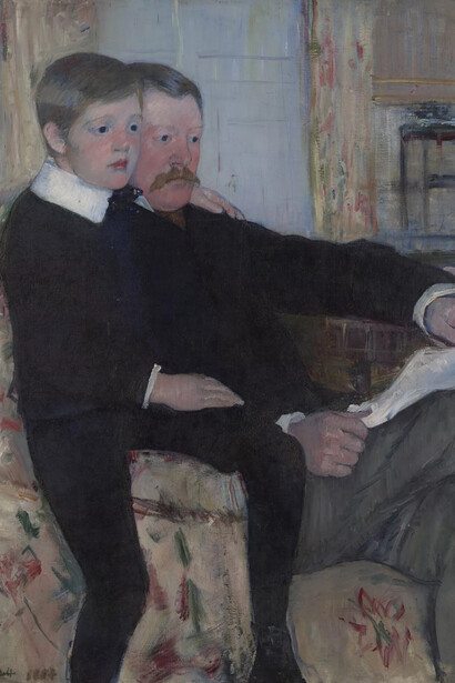 Mary Cassatt, Portrait de M. Alexander J. Cassatt et son fils Robert Kelso (detail), 1884. Courtesy of Musée d’Orsay