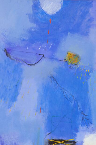 Trần Văn Thảo - Rain in sunlight IX - Mưa trong nắng IX- 2008, oil and acrylic on canvas, sơn dầu và màu acrylic trên vải bố, 90 x 90 cm, detail