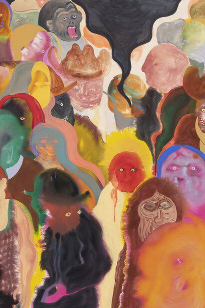 Aaron Johnson, NothingComesFromNowhere, 2018, Acrylic on canvas, 78 x 66 inch ©Copyright by the artists and Galerie Droste