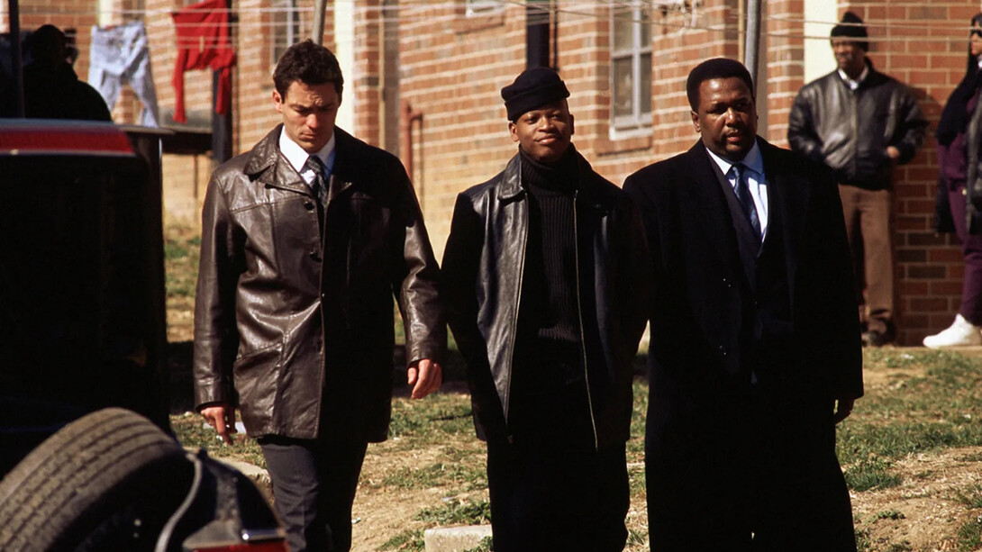 McNulty, DeAngelo Barksdale, and Bunk Moreland in Season 1 © HBO