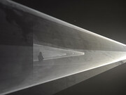 Anthony McCall, Fracción de segundo (espejo) IV, 2024. Cortesía del Museo Guggenheim Bilbao
