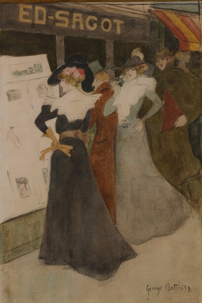 Georges Bottini, La vitrine de Sagot, 1898. Avec l’aimable autorisation du Palais Lumière 