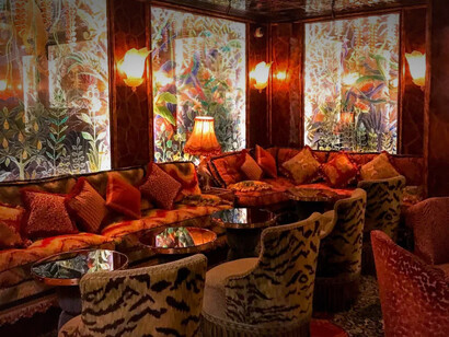 Salón en el Annabel’s private members’ club, Londres, Reino Unido