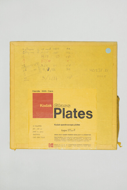 Alberto Sinigaglia, Kodak Spectroscopic plates' box, 70 x 50 cm, inkjet print on paper, 2013 
