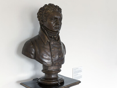 Beethoven Pasqualatihaus, ausstellungsansicht. Mit freundlicher genehmigung des Musa Museums