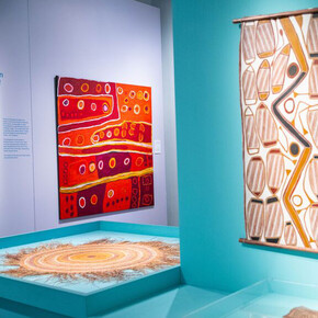 Australian art, exhibition view. Courtesy of Wereldmuseum Leiden