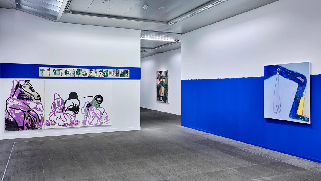 Amy Sillman, Oh, clock! (Teil 1), Ausstellungsansicht. Mit freundlicher Genehmigung des Kunstmuseum Bern