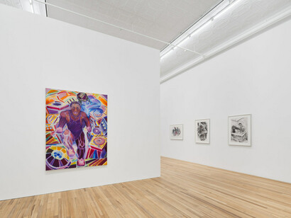 Denzil Forrester, Two islands, one world, exhibition view. Courtesy of Andrew Kreps Gallery