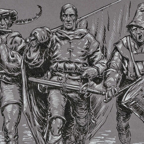 Fritz Dürnberger, Der schwägler, fähnrich u. trommler der gasteiner. Courtesy of DomQuartier Museum