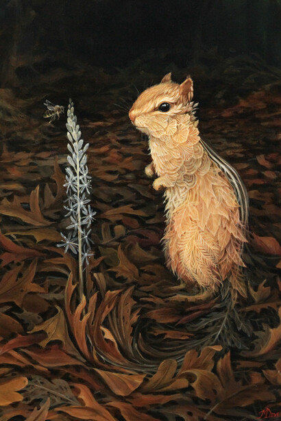 Molly Devlin, Reflourish (detail). Courtesy of Corey Helford Gallery