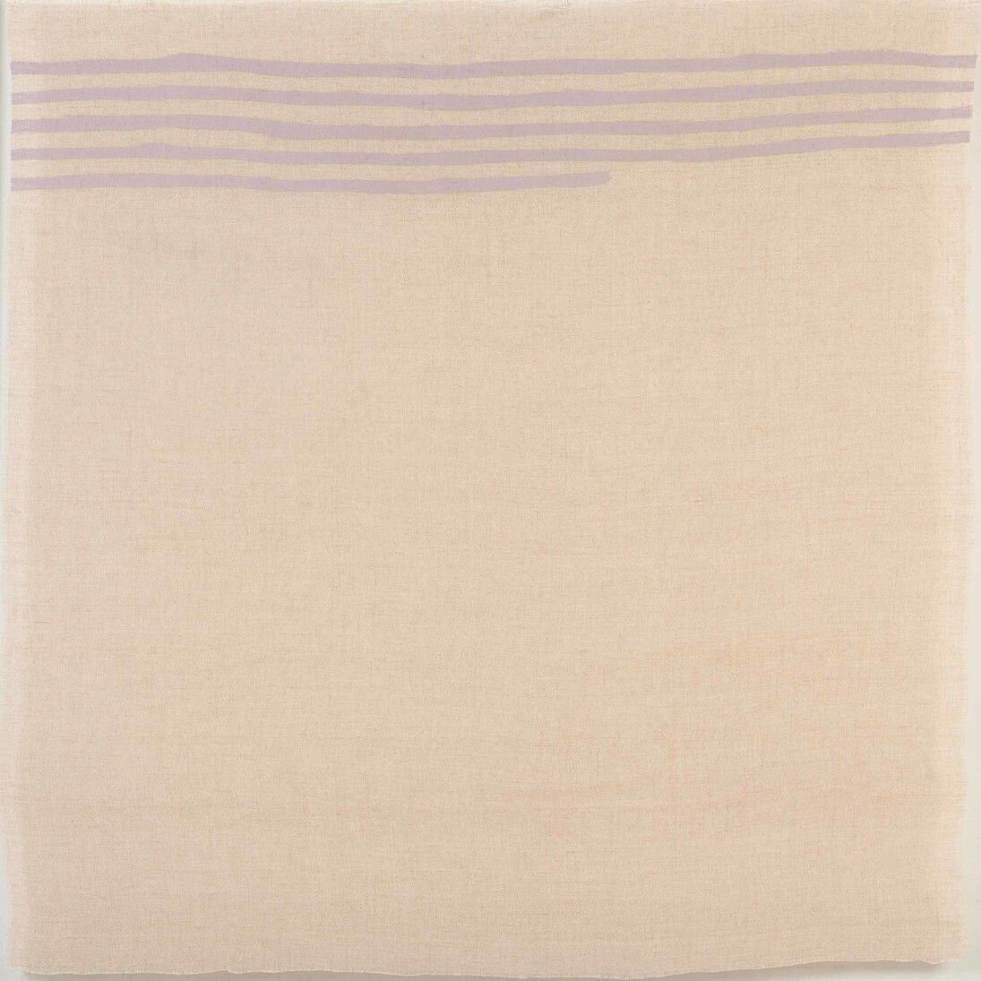 Giorgio Griffa, Linee orizzontali, 1973, Acrilico su tela, 90 x 90 cm