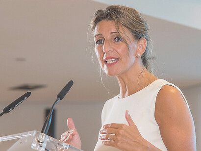 Yolanda Díaz Pérez es vicepresidenta segunda del Gobierno de España y líder del partido político Unidas Podemos (UP)