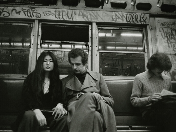 Joni Sternbach, The Passengers (CC153), CA. 1975, Gelatin silver print, 9 ½ x 12 ¾ inches