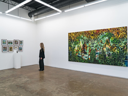 Maia Cruz Palileo, Branch dance, exhibition view. Courtesy of moniquemeloche