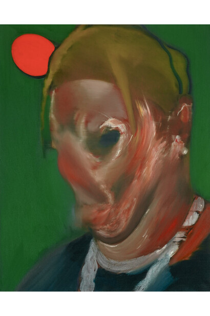 Kenrick McFarlane, A Love Letter to Travis II, 2023, signed and dated verso, oil on canvas, 30x24 inches. Courtesy the artist and M+B Gallery, LA